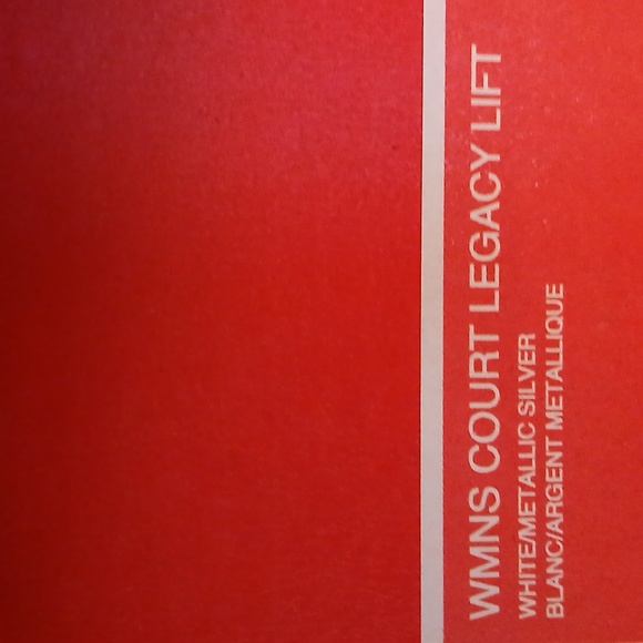 NIB Nike Women's Court Legacy Lift Sneakers, White with Silver Swoosh - Picture 8 of 8